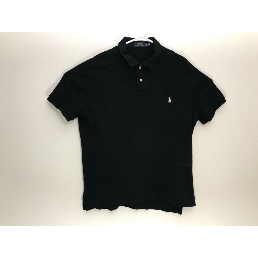 Vintage Polo Ralph Lauren Mens XL Black Polo Shirt *3